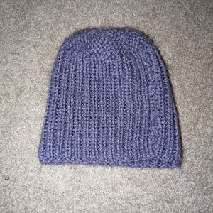 Handmade Purple Knit Beanie Hat